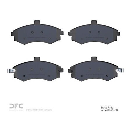 Dynamic Friction Co DFC 3000 Semi-Metallic Brake Pads - 1311-0941-00